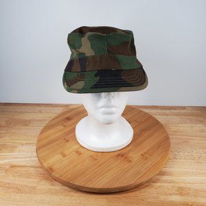 Popper BDU Patrol Cap Woodland SP0108-85-C-9503 Summer Weight Cotton Sz Small